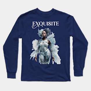 Exquisite.  Black and beautiful.  Melanin queen. Long Sleeve T-Shirt